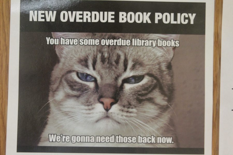 A meme created to motive students to return their books back.