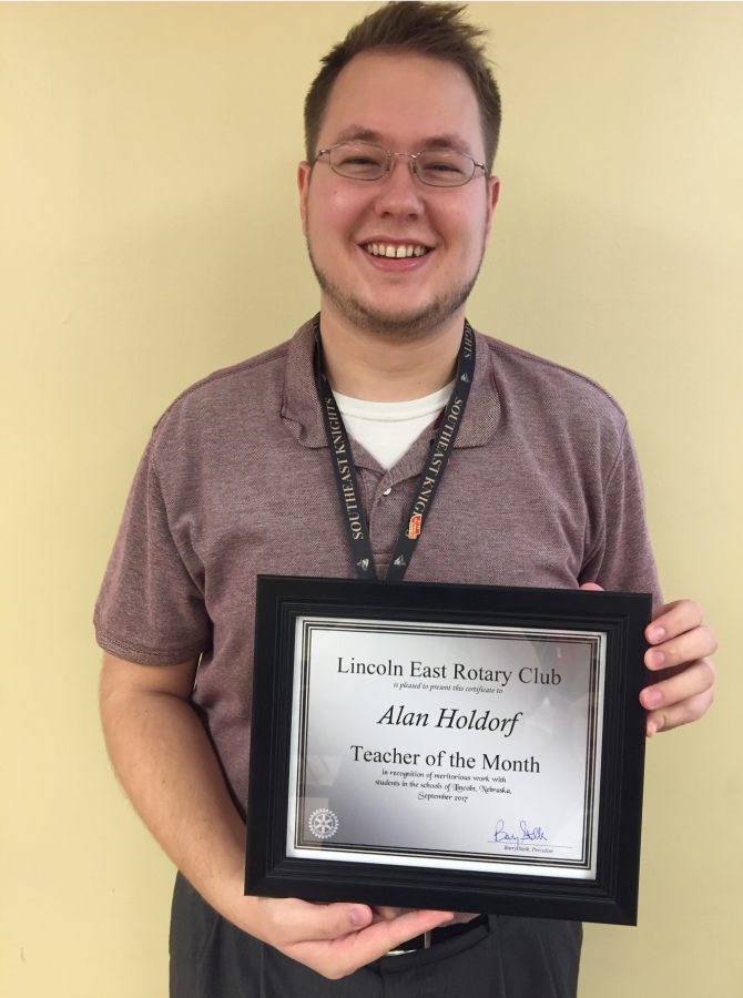 Alan Holdorf recognized as September Teacher of the Month
