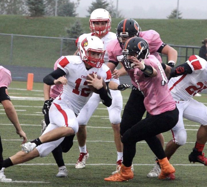 Steer breaks free in a play against Beatrice.