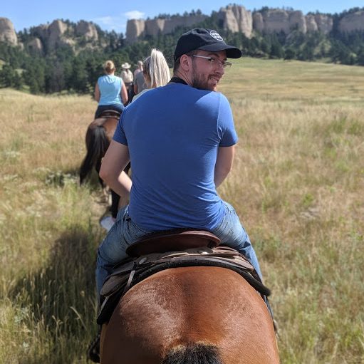 Holt went horseback riding during his trip. Courtesy photo.