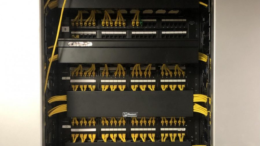 One of over a thousand network switches located in Lincoln Public Schools.