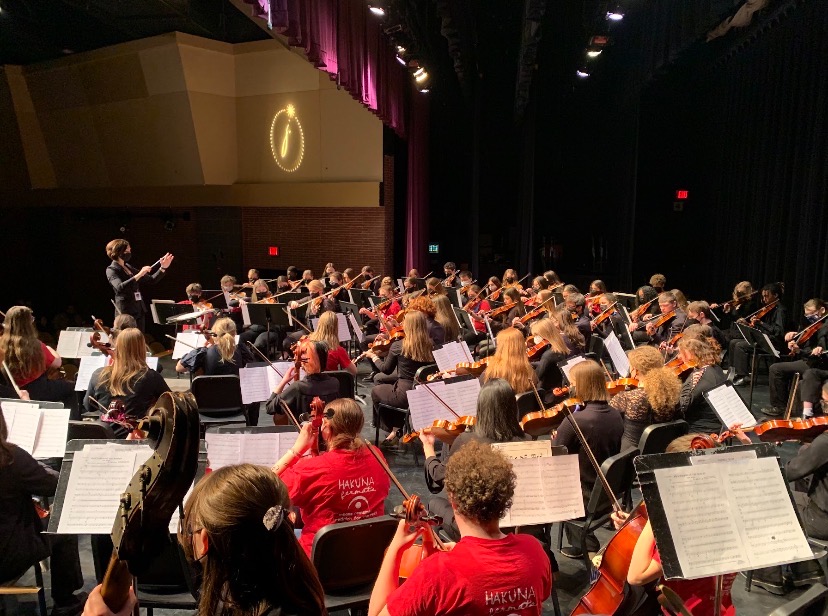 LSEs Orchestra performs with Irving Middle School on Feb. 24 at the Jennifer L. Dorsey-Howley Performing Arts Center.