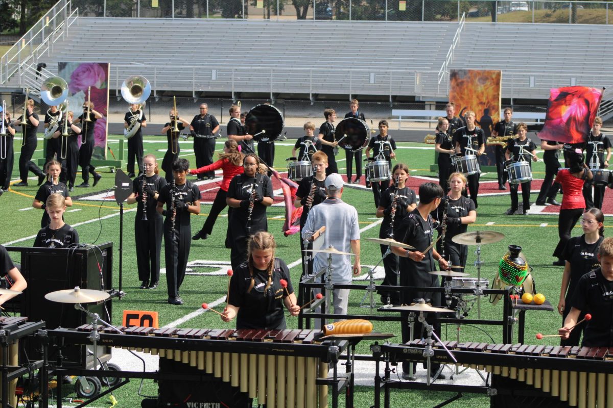 The Marching Knights performing at the Wildcat Classic Invitational.