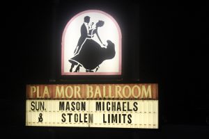 Pla Mor’s outdoor sign highlights the different musical performances for the night. 