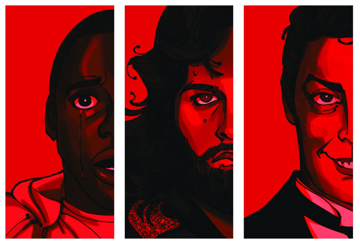 Daniel Kaluuya (Get Out), Kurt Rusell (The Thing) & Tim Curry (Clue).
