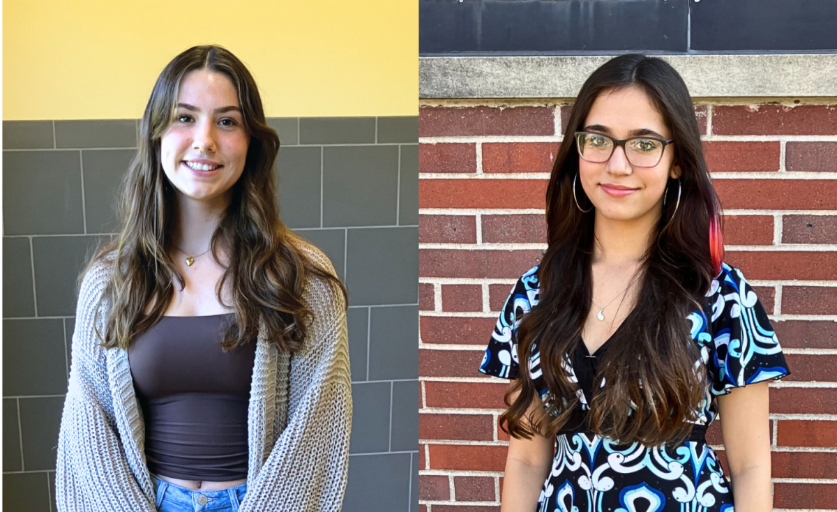 (Left) Amya Andelt loves to wear sweaters in the fall.
(Right) Manat Abdelghani loves to wear boots in the fall.