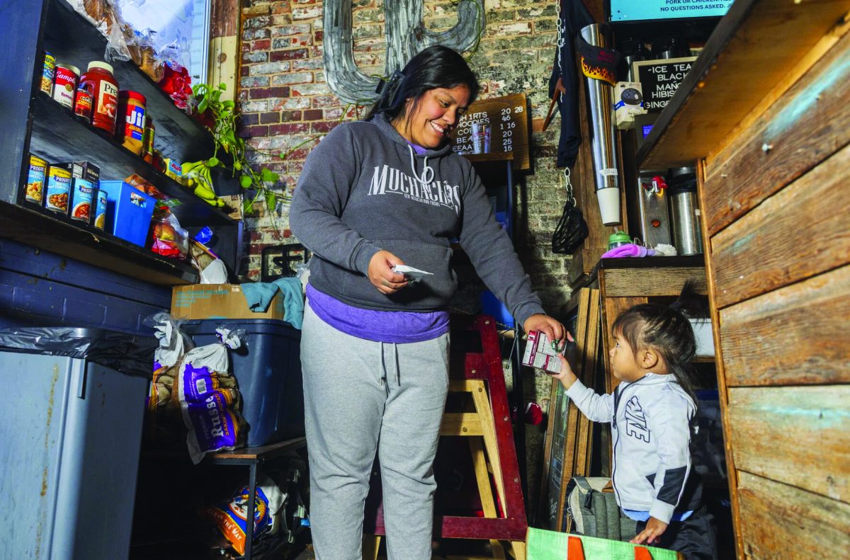 The Muchachos food pantry is filling up with donations from Karina Ramirez and her daughter, Avi. 

Photo Courtesy: Kenneth Ferriera