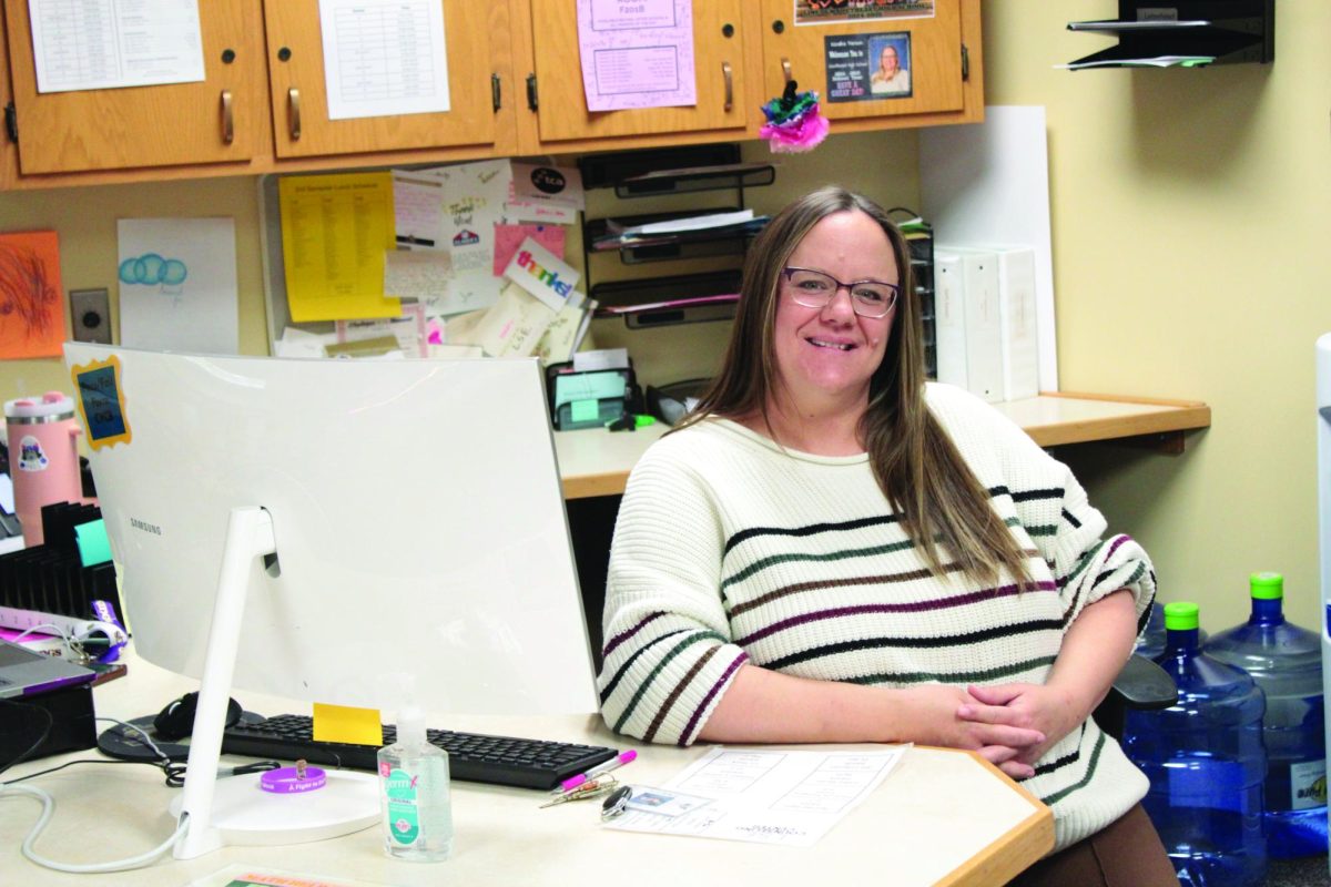 Kendra Parson at her desk in the LSE Counseling Center.