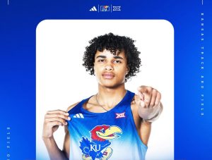 Medcalf announces his commitment to the University of Kansas Track and Field in an Instragram post.
Photo courtesy: Niles Medcalf